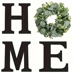 Wooden HOME Letter Wall Decor, Wooden Letter Sign, Modern Farmhouse Style, Perfect for Living Room and Kitchen, Ideal Housewarming Gift and Home Decoration