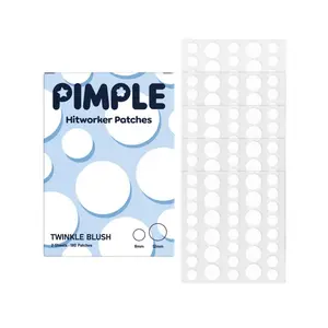 Hitworker Hydrocolloid Pimple Patches, 180 Count, 8mm & 12mm, Ultra Thin Translucent, Absorbs Impurities, Invisible Blemish Covers for Face