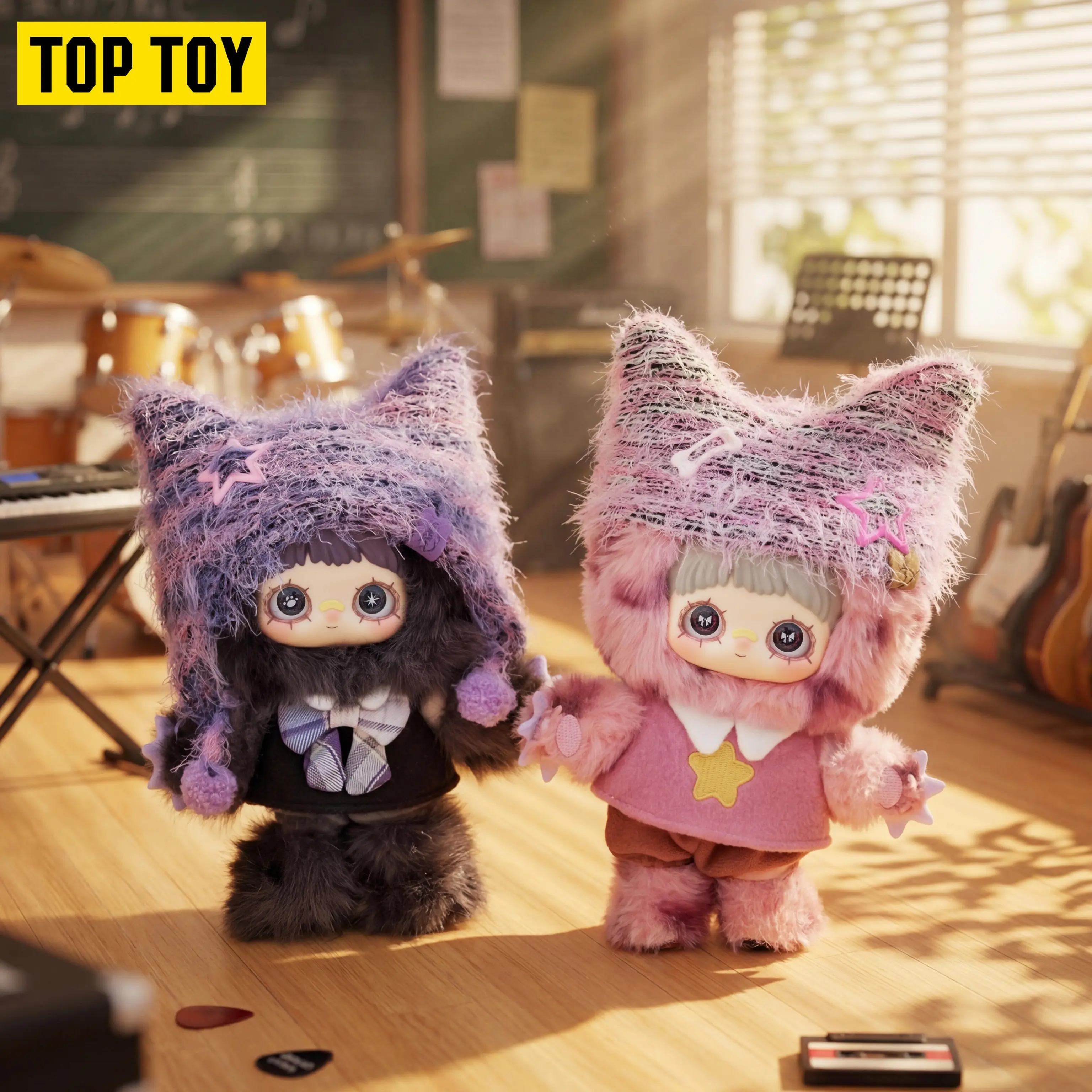 [TOPTOY] MayMei Kitten Academy Series Plush Doll Blind Box - Blind Pack, Cute Collectibles, Surprise Play, New Sealed, 6pcs Full Stuffed Toy Figures, Birthday & Holiday Gift, Summer Vibes, Summer Wins