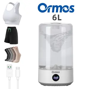 Travel Mini Washer, Cordless Rechargeable Portable Washing Machine 6L for Underwear Socks & Baby Clothes, Quiet Compact Mini Washer for Camping Dorm RV Apartment & Travel Use