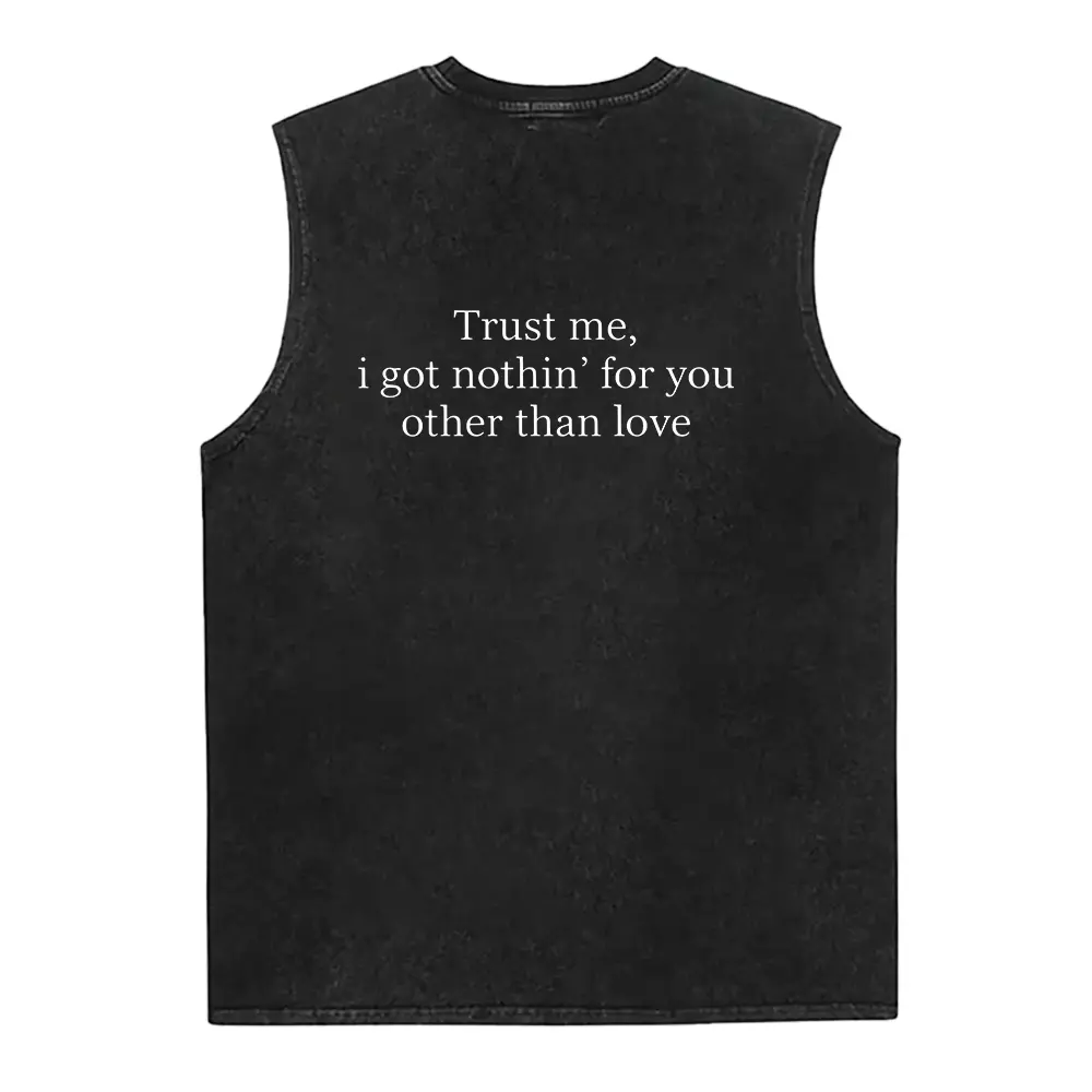 Lil Pe*p Trust Me I Got Nothing For You Washed Vest – Classic Rap Graphic Streetwear Apparel For Men And