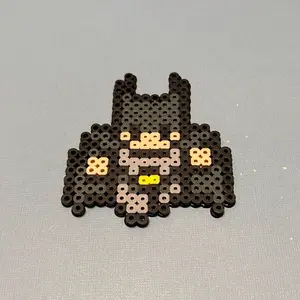Tiny Batman Perler keychain or sprite