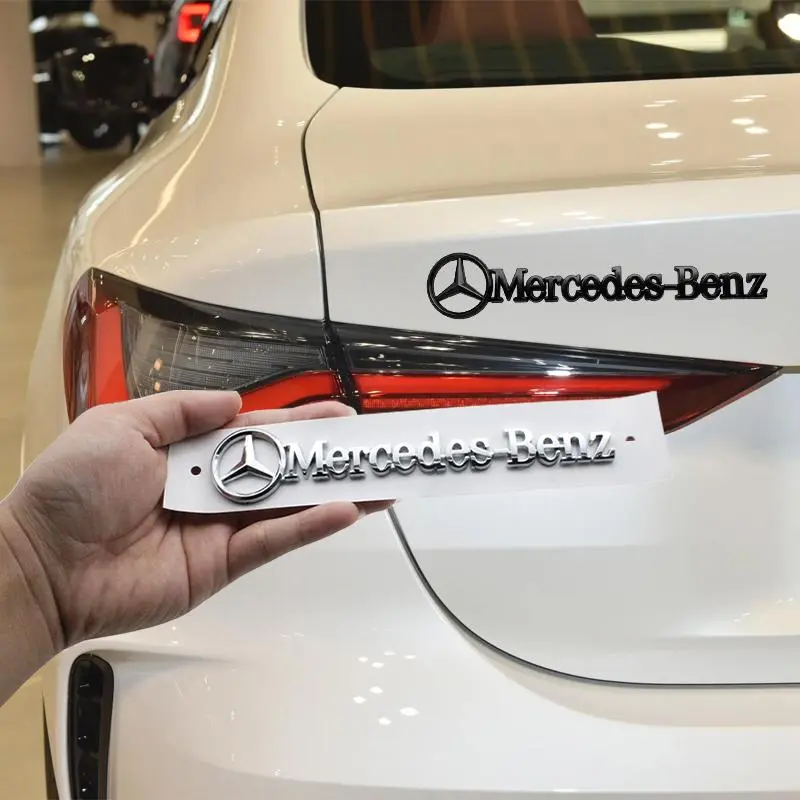 2026 New ABS Car Logo Emblem Rear Trunk Badge Stickers Decals Accessories For Mercedes Benz C260 W204 W205 W211 W212 W190 W213 W168 W177