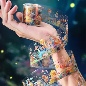 6 rolls/set dreamy and delicate style tape fairy tale theme PET waterproof material decorating notebook card water bottle