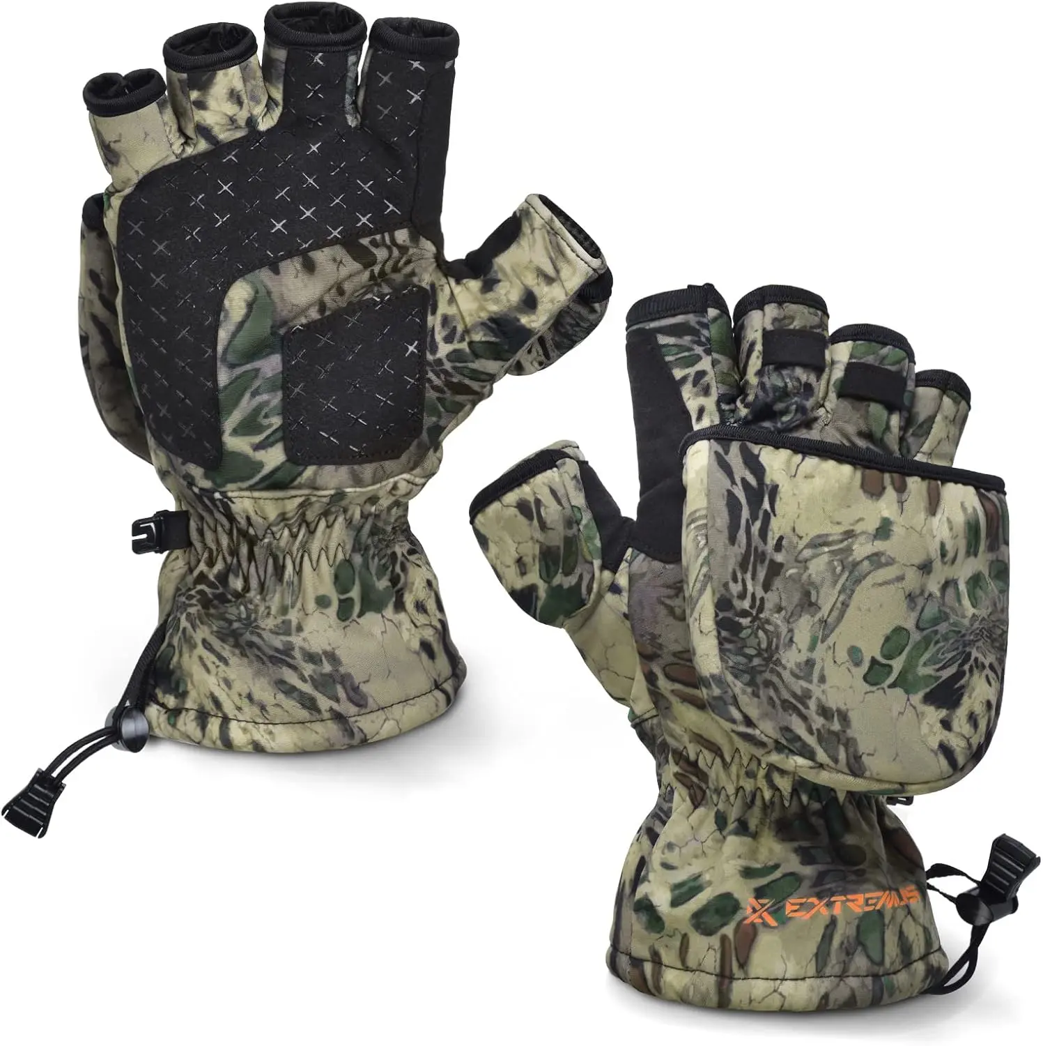 Extremus Ice Fishing Gloves, Convertible Mittens, Warm Winter Gloves - Cold Weather Fishing Gloves Extremus