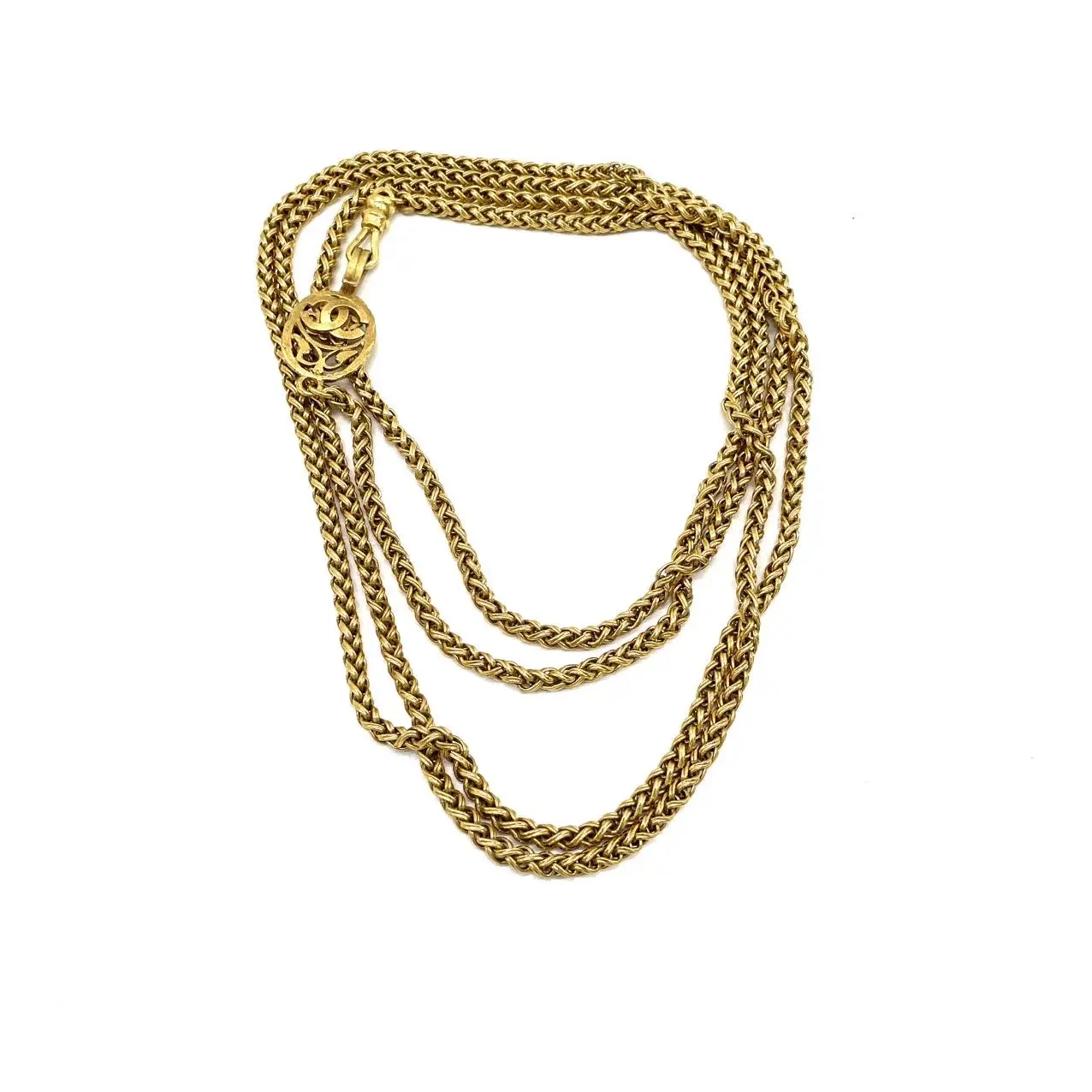 Pre-owned chanel glod belt