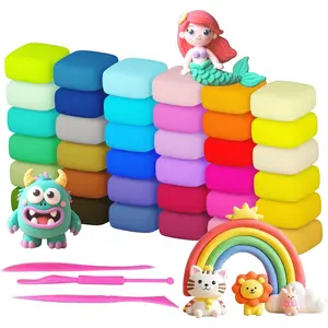 36 Colors Air Dry Clay,Magic Modeling Clay with Tools,Ultra Light DIY Modeling Clay for ,,DIY Crafts,Creative Art Crafts at Home,School