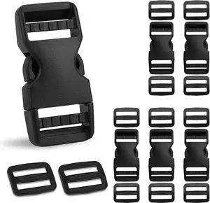 Strap Clips 6 Set 1" Buckle Quick Release Buckle 12 Pcs Side Release Buckle Plastic Buckle Clips Nylon Strap