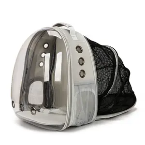 Transparent Pet Backpack Carrier | Panoramic Space Capsule Cat Bag | Breathable & Portable for Travel