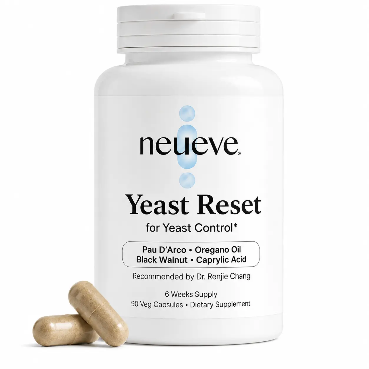 Yeast Reset Supplements | Herbal Remedy for Yeast and Candida Overgrowth | Clears Candida Albicans from Gut Reservoirs | NeuEve