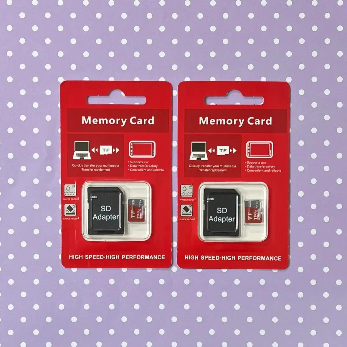2 Unit x 1 TB / 1024 GB Micro SD Card with Adapter, Universal Memory Card Compatible with Mobile Phone, Tablet, GPS, Drone, PAD, Camera