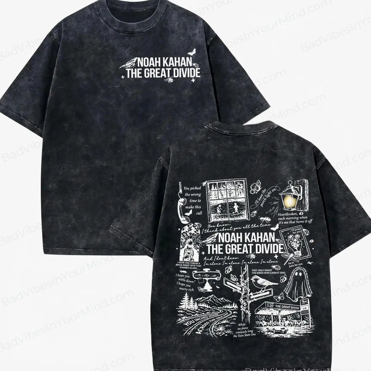 The Great Divide Tour Wash Shirt, I'll Leave Porch Light On Concert, NK Tour Shirt
