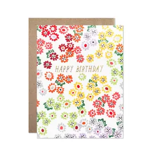 Rainbow Floral Birthday Card