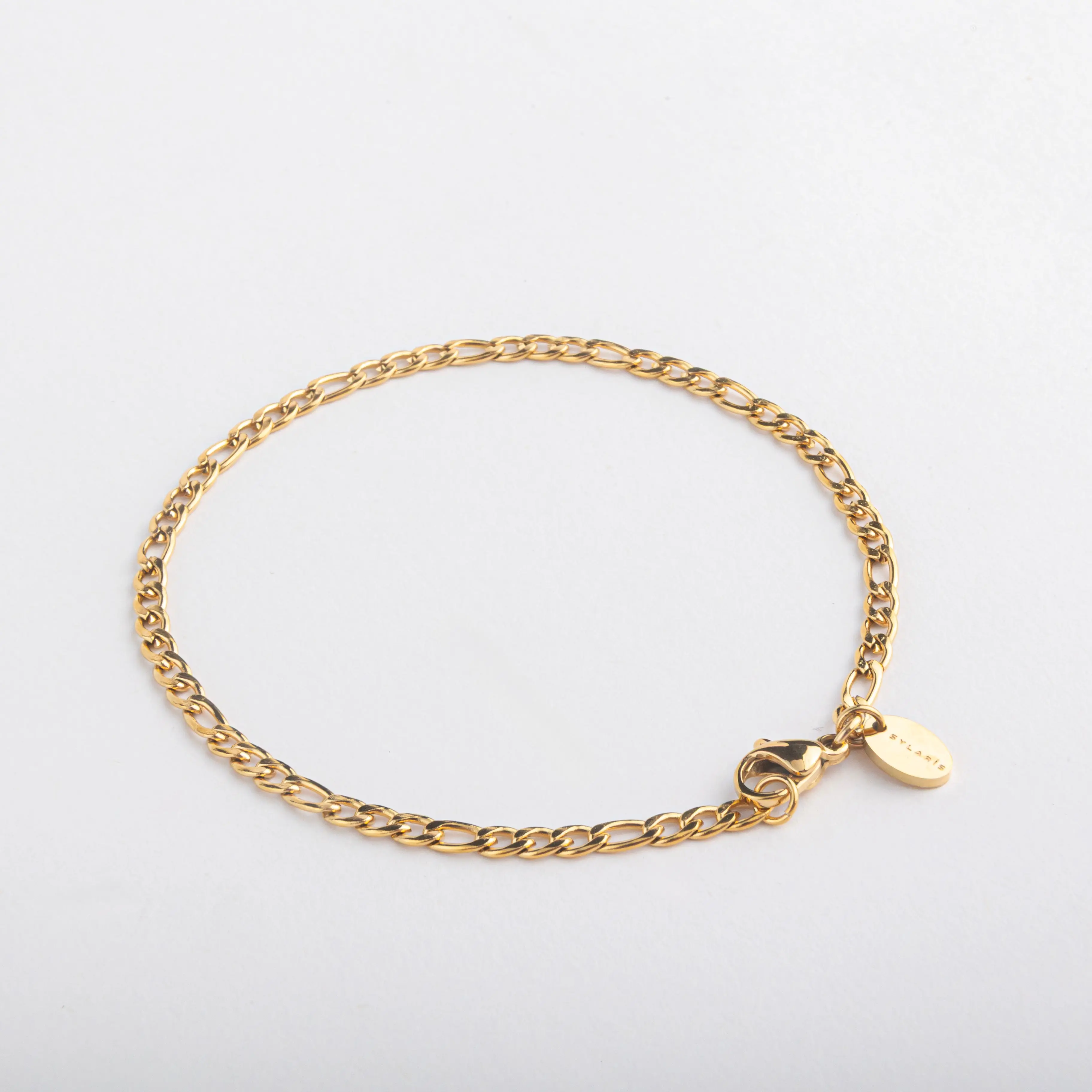 Figaro Bracelet (Gold) 3MM - 7.5 Inches