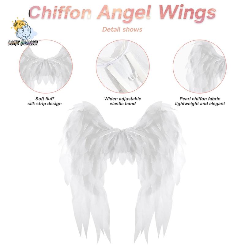 Adult Angel Wing Lightweight Feather Angel Wings and Halo Headband Cosplay Costumes Props for Party Accessories