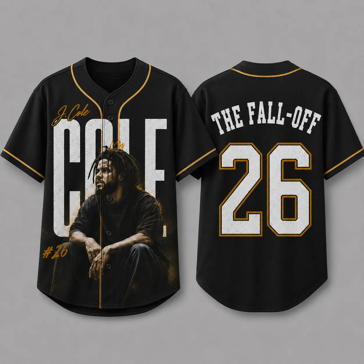 J. Cole The Fall-Off Tour 2026 Baseball Jersey,  The Fall-Off Graphic Tee, Cole World Music Fan Merch Shirt