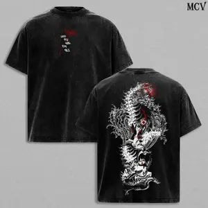 Ken Kaneki Tokyo Ghoul T-Shirt – Anime Vintage Washed Oversize Tee Heavy Cotton Unisex Retro Manga Streetwear Graphic Top Special Limited Fans Edition