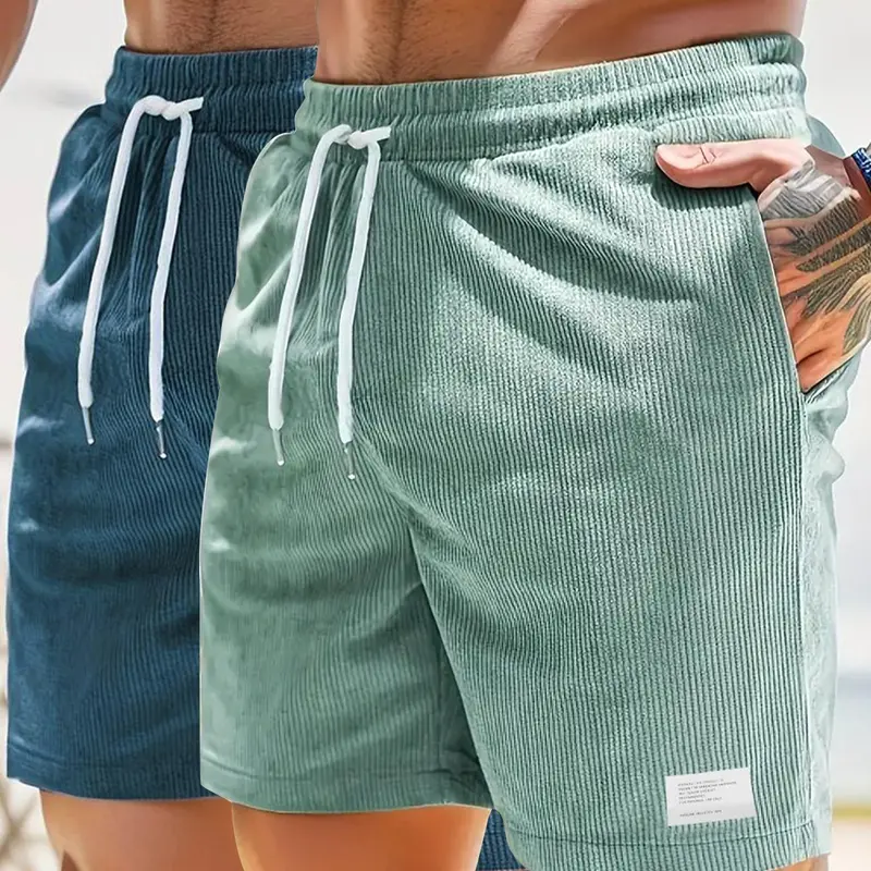 Men's Letter Patched Drawstring Waist Stretch Pocket Breathable Fitted Shorts, Shorts with Pockets, Regular Fit Casual Athletic Sportswear Summer Shorts, Men's Summer Bottoms for Daily Wear, Activewear, Stretchy Athletic Shorts