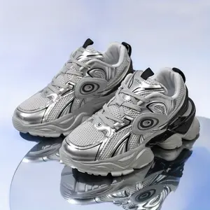 UYCEKK Shoes for Men Parisian Dad Shoes, Men's Thick-soled Height-increasing Sports Shoes, All-season Trend, Versatile, Soft-soled, Breathable, Mesh, Lightweight, Comfortable And Not Tiring, Retro Casual Shoes