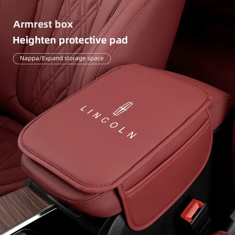 Car Armrest Mats Arm Rest Cushion Multifunctional Armrest Mat Interior Accessories Vehicle Accessories For Lincoln Navigator Continental Nautilus Aviator MKZ MKX MKC MKT MKS Corsair Mark E Car Interior Accessory