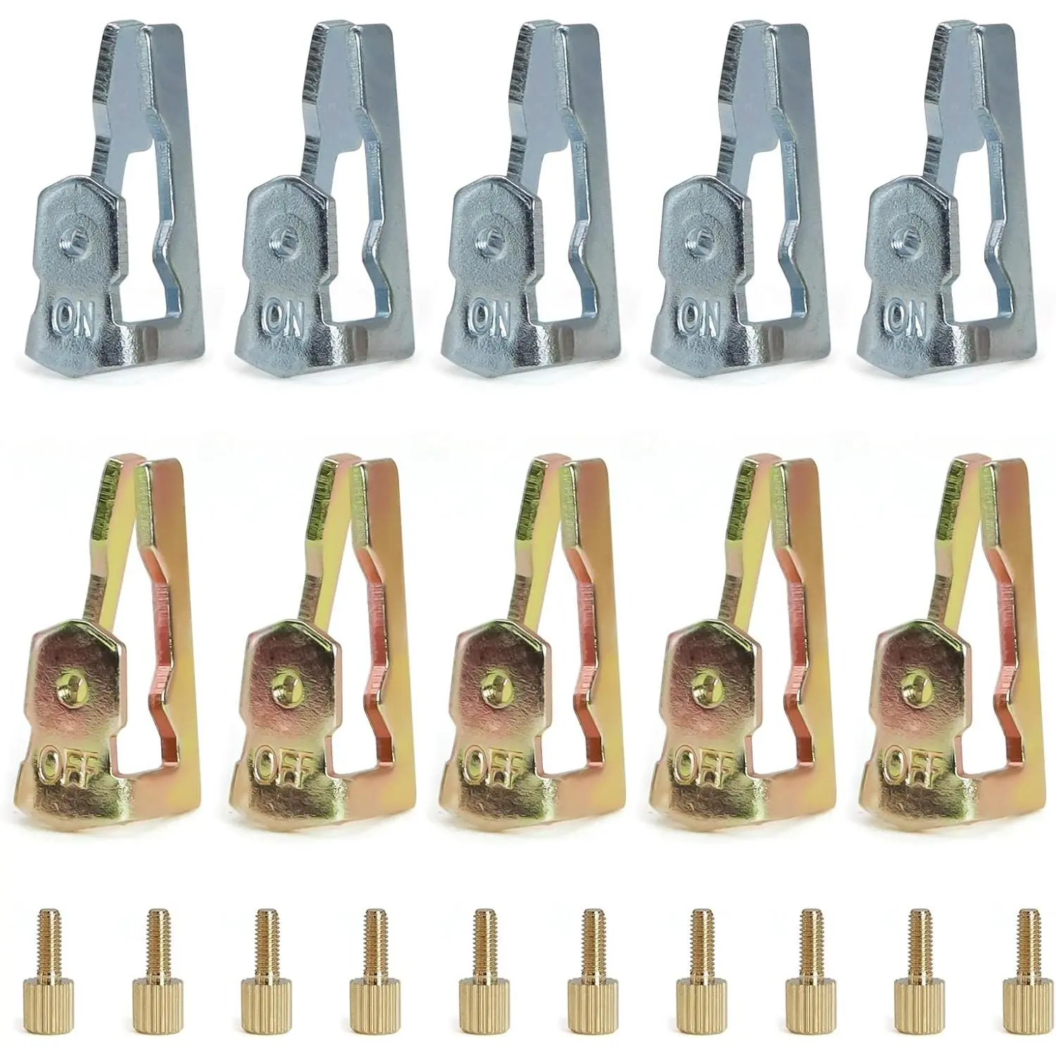 Pool Timer On-Off Clips Replacement Trippers Kit - Metal & Synthetic 6x767 Parts, 5 On/5 Off Trippers, 2a208 Control, 2e352/1a850/1a573/2e214, 10 Extended Set Screws, Durable, Easy Install, Fits Intermatic 156T1978A & T100 Series, 1A219, Long-Lasting