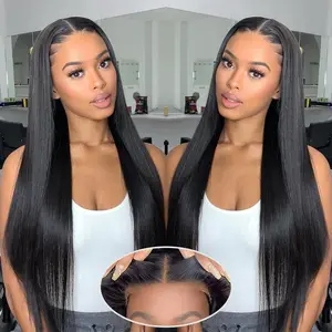 13x4 Straight Wear and Go Glueless HD Lace Wig Human Hair Pre Plucked Beginner Friendly 200% Density