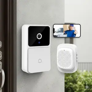 Smart Rechargeable Wireless Video Doorbell with HD Night Vision, Two-Way Talk, WiFi Cloud Storage. Essential Home Security System for Ultimate Protection. Easy Setup & Real-Time Alerts.
