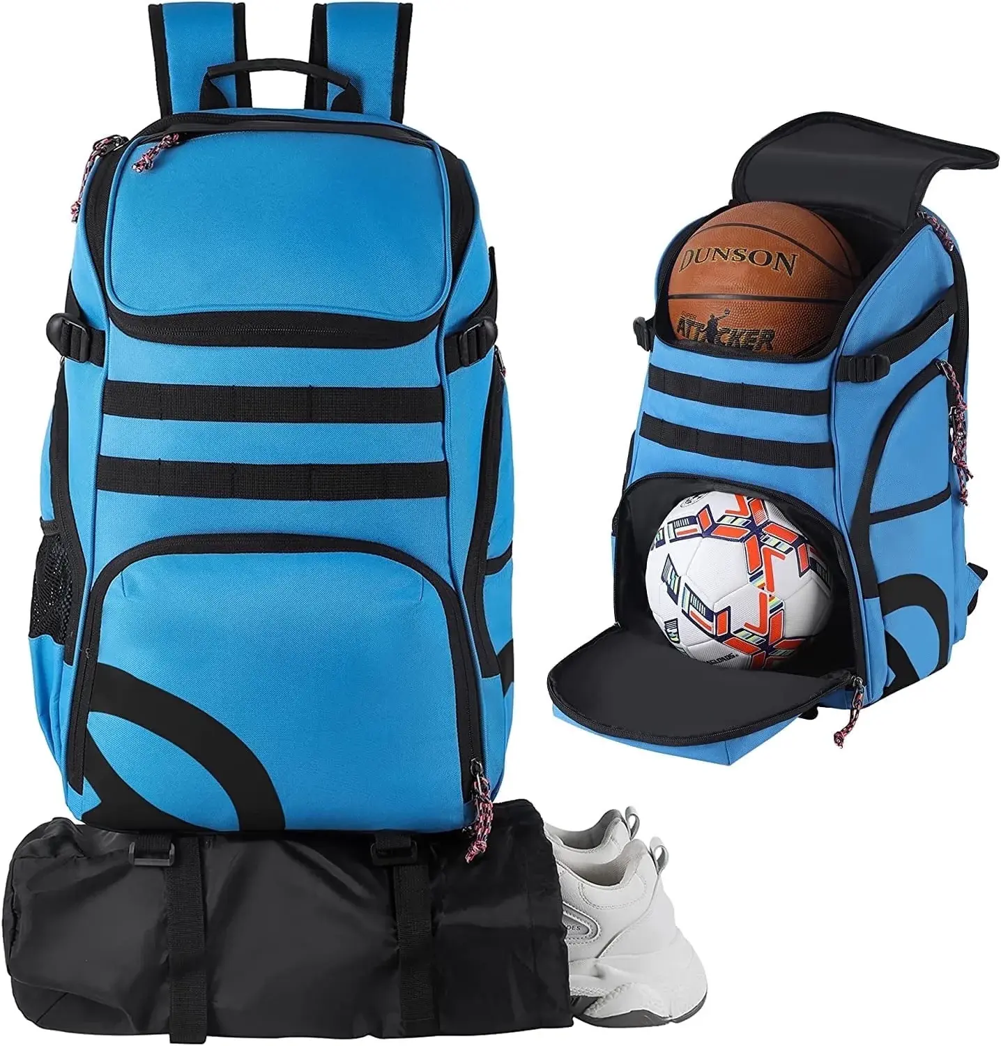 Large Basketball Bag Backpack for Men Women Basketball Bookbag with Ball Compartment Shoes Bag 35L Capacity Soccer Ball Bag Gym Backpack Fit Volleyball Football Sports Travel Trailkicker