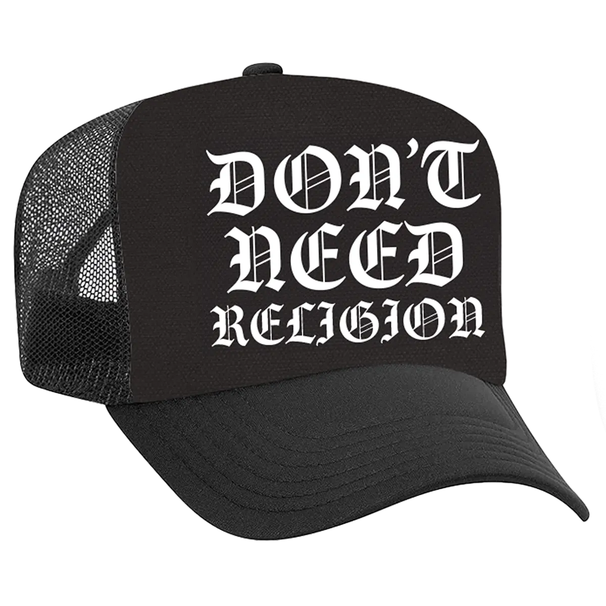 Motörhead x Blackcraft "Don't Need Religion" Classic Trucker Hat, Snapback Trucker Cap, Stylish Fashion Accessory Hat, Stylish Hat