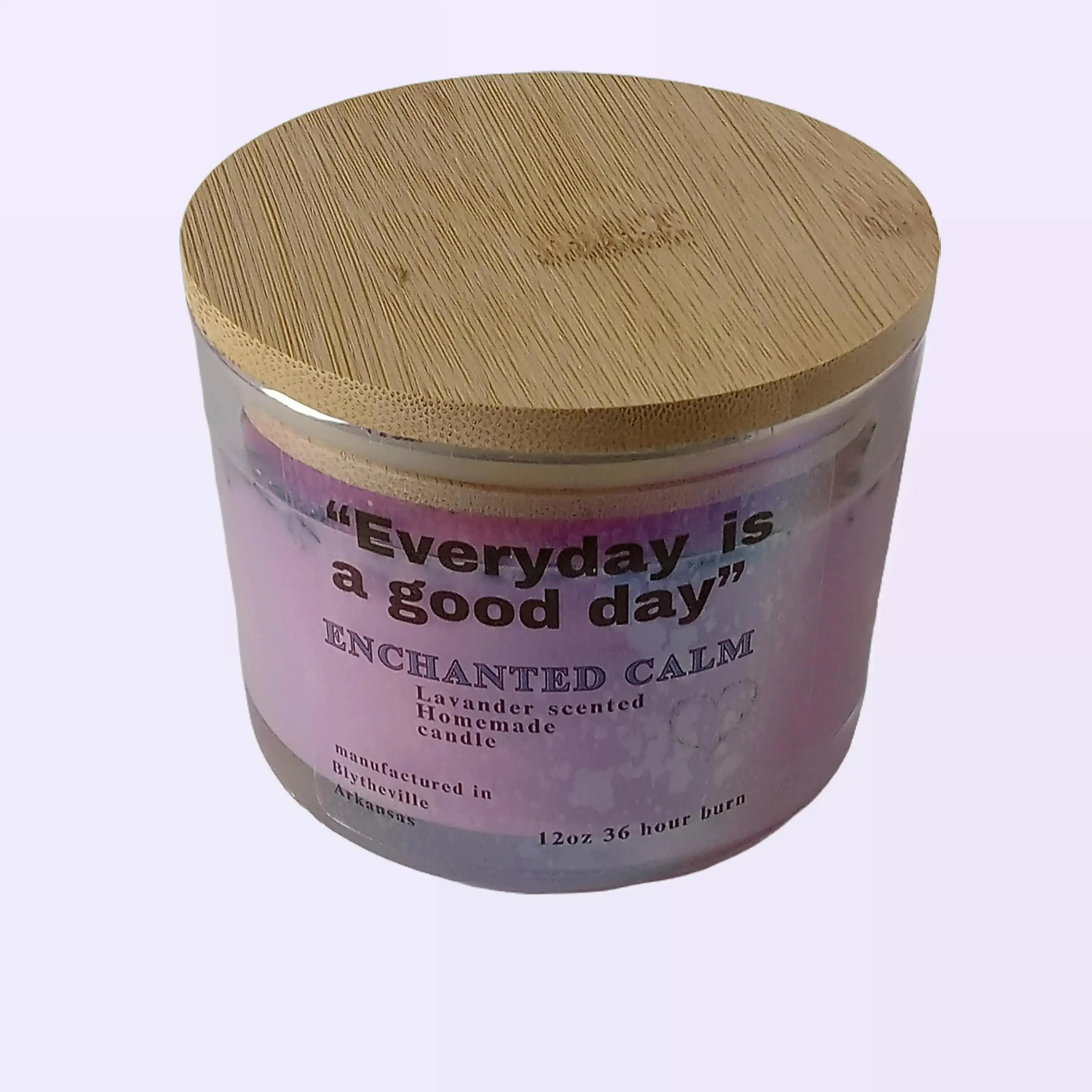 Enchanted Calm Handmade 12oz Candle with Soothing Lavender Scent and Sleep Aid Feature - Aroma, Decor Freshener Scented