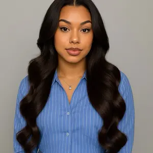 Melissa 24” HD Closure 5x5 Bodywave Wig with Adjustable Elastic Band & Combs Pre-plucked Hairline 200% Density Glueless Wig
