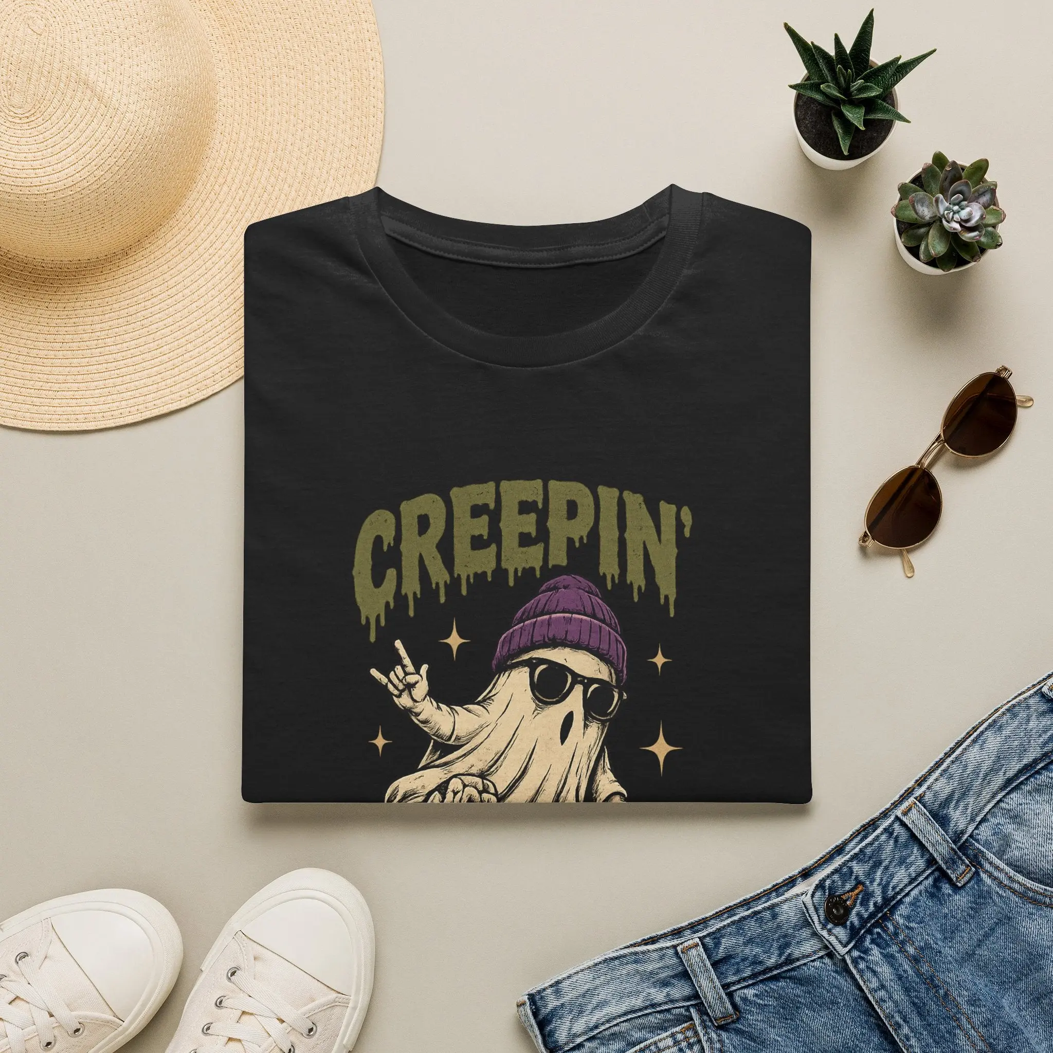 Creepin' It Real Ghost Skateboard T-Shirt