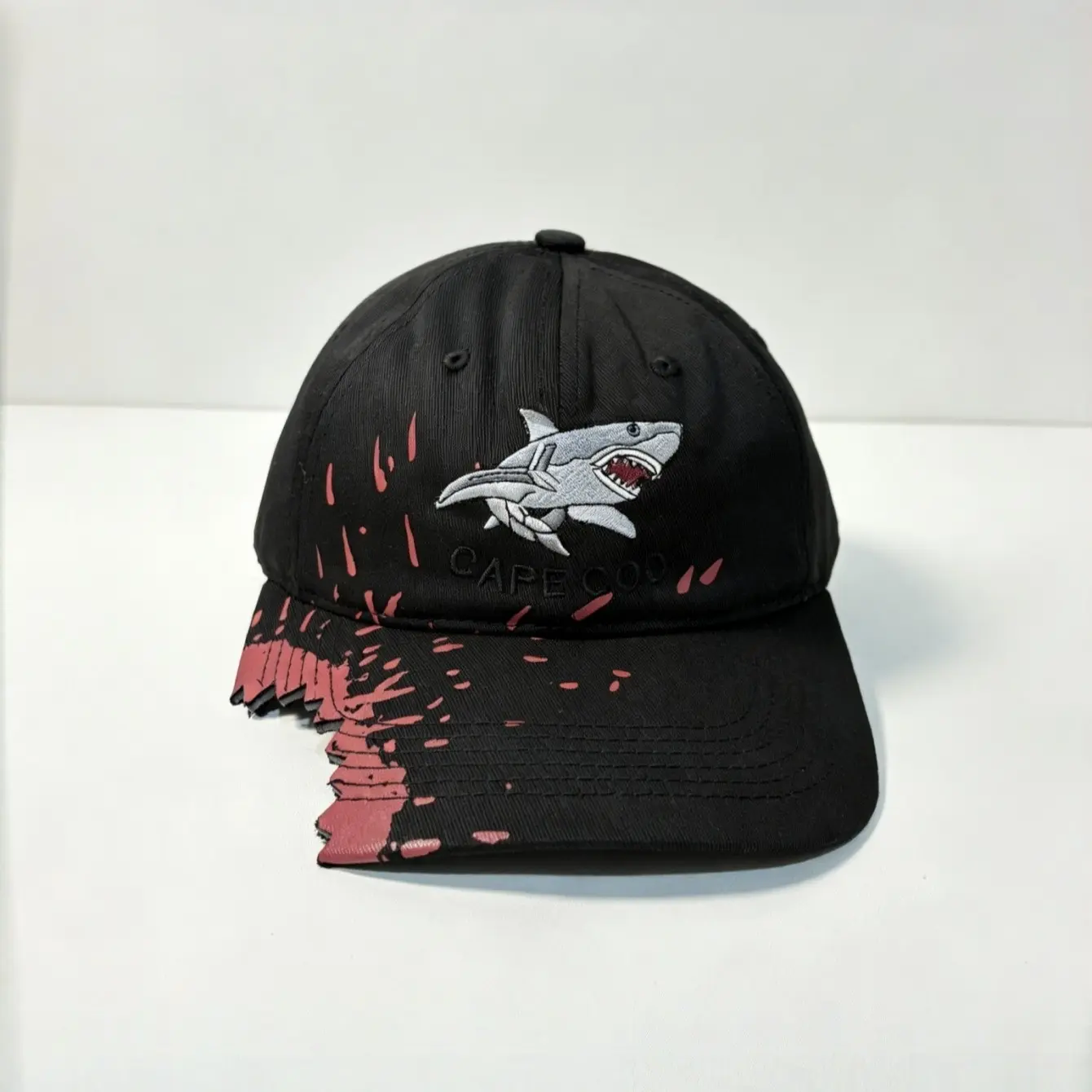 2 Color Shark Bite Baseball Hat, Retro Street Style, Contrast Design, Slimming Face, Daily Commute, Outdoor Fashion, Versatile Cap, Bold Graphic Hats