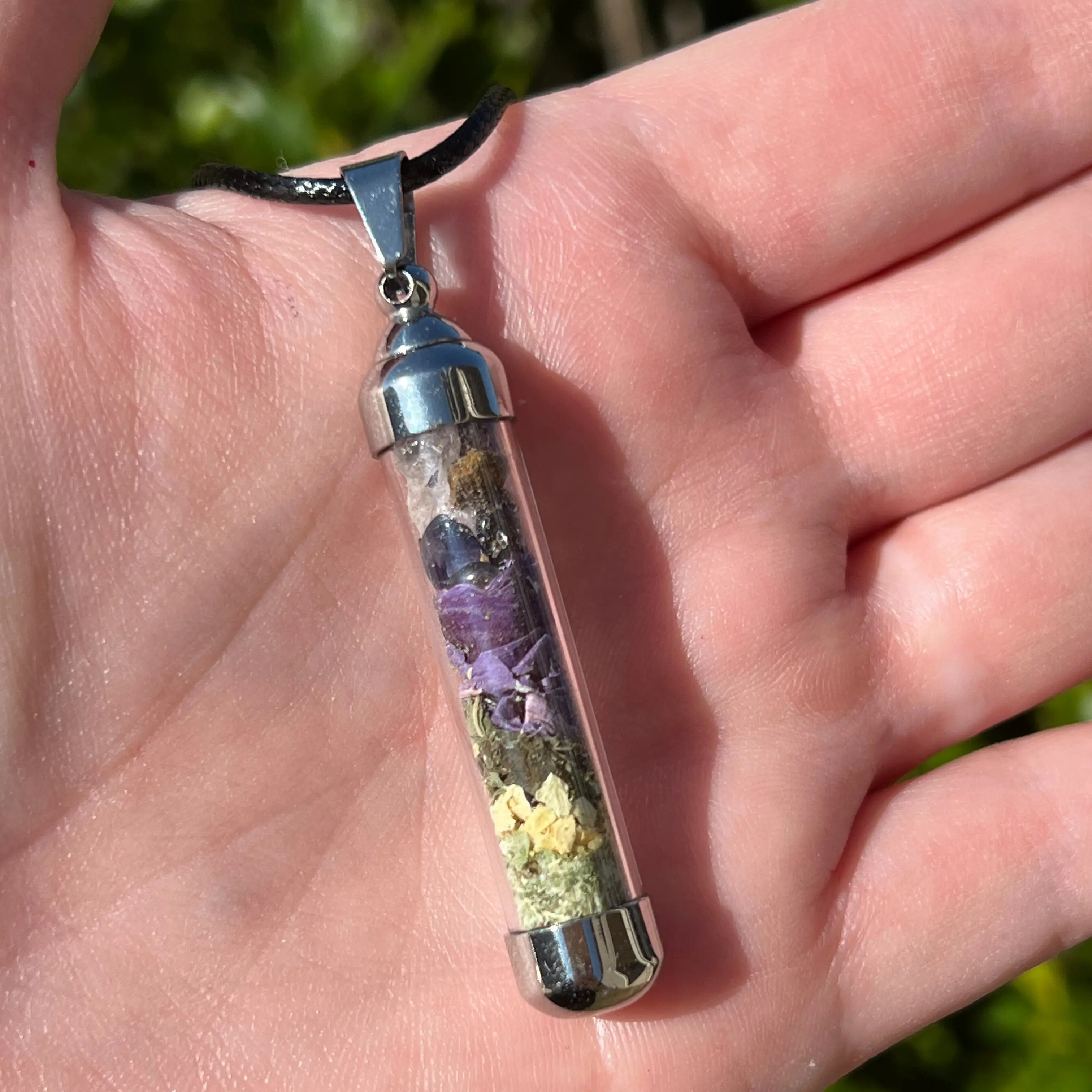 Lucid Dreaming Astral Travel Amulet Talisman Pendant Sleep Dream Recall Crystal Herbal Witchy New Age Pagan Spiritual Spell Bottle Necklace