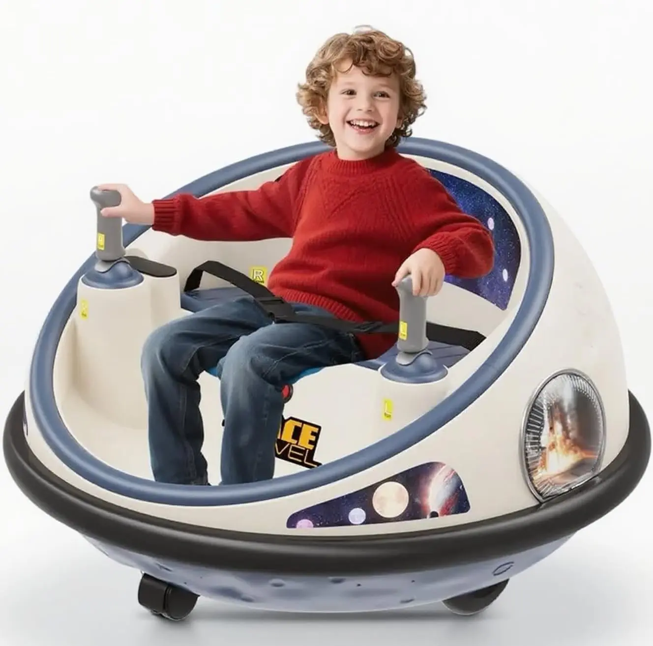 Summervibes Flash sale toy items Kids Electric Bumper Car with Remote Control, 360° Spinning Ride On Toy, Rechargeable Indoor Outdoor Toddler Ride On Vehicle with LED Lights & Soft Bumper, Fun Birthday Christmas Gift for Boys Girls activity parent Ride-On