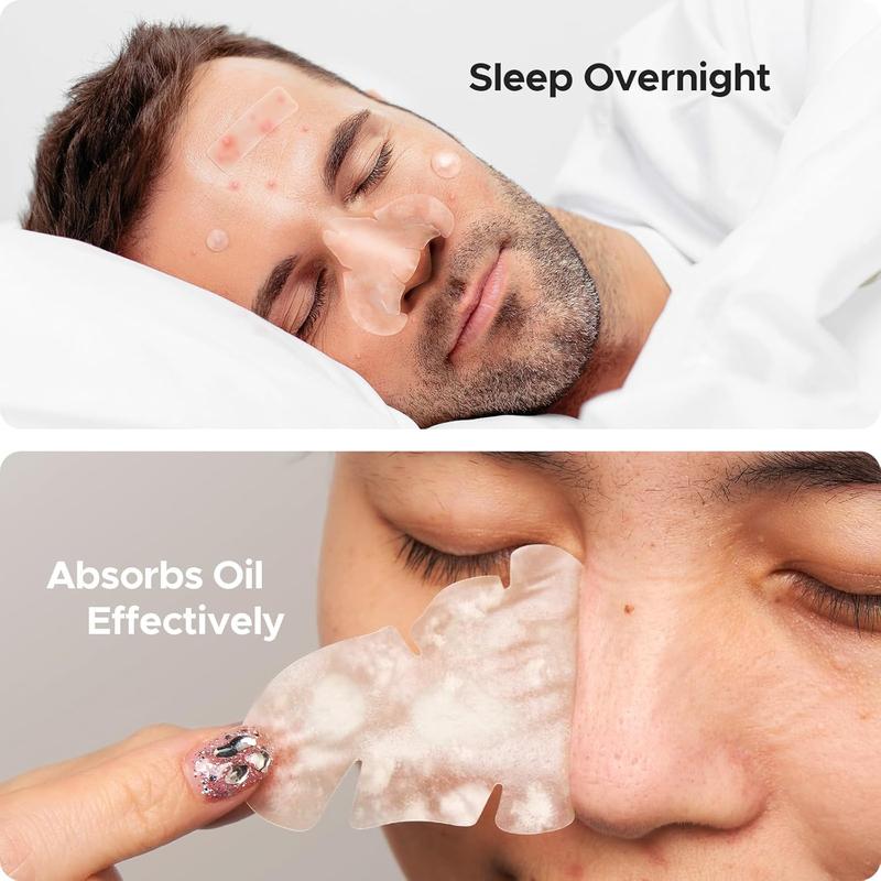 TKTK Hydrocolloid Nose Patches, XL Nose Pore Strips 91 x 48 mm, Large Hydrocolloid Acne Pimple Patches for Face, Cover Zit Blemishes & Absorb Oil (Nose Contoured, Strip, Dots 5 Sizes 112 Count) acne clearing products #TikTokShopBlackFriday