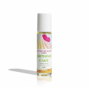 Mon Tresor Beauty Care Birthday Cake Roll On Body Oil Gourmand Scented 10 ML Travel Size Buttery Bakery Fragrance for All Skin Types