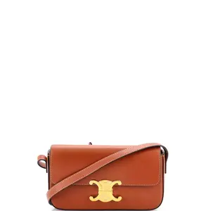 Pre-owned Celine Leather Shoulder Bags Triomphe East West Shoulder Bag Smooth Calfskin by Rebag