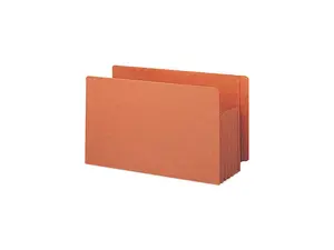 Smead 74790 TUFF Pocket Five Inch Expansion File Pockets, Straight, Legal, Redrope, 10/Box