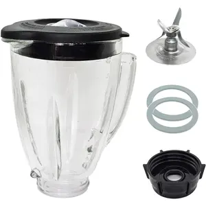 6 Cup Blender Glass Jar with , Blender Replacement Parts for Aspas Para Licuadora Oster Osterizer (NOT fit Pro, Master or Versa models)