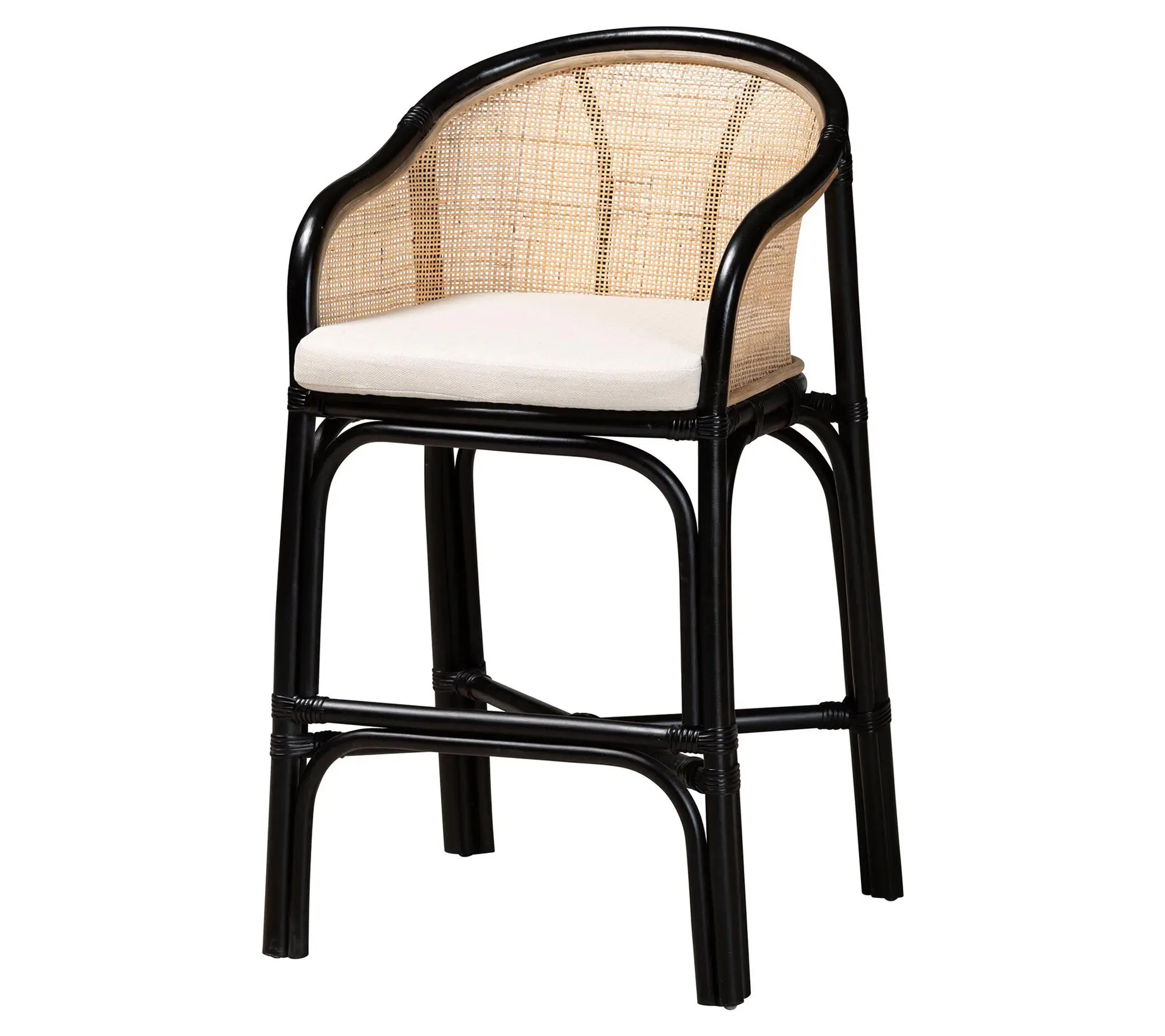 bali & pari Miranda Natural Brown Rattan Counter Stool bali & pari Miranda Natural Brown Rattan Counter Stool