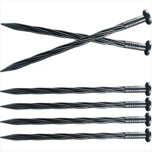 30 Pcs Spiral Landscape Anchoring Spikes, 8 Inch Landscaping Fabric Edging Anchoring Stakes Plastic Edging Nails Nylon Garden Lawn Yard Spikes