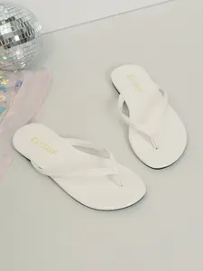 Summer New Casual Slip-On Sandals for Women, PU Leather Plain Design, Anti-Slip Rubber Sole, Large Size Beach Shoes, Comfortable & Stylish