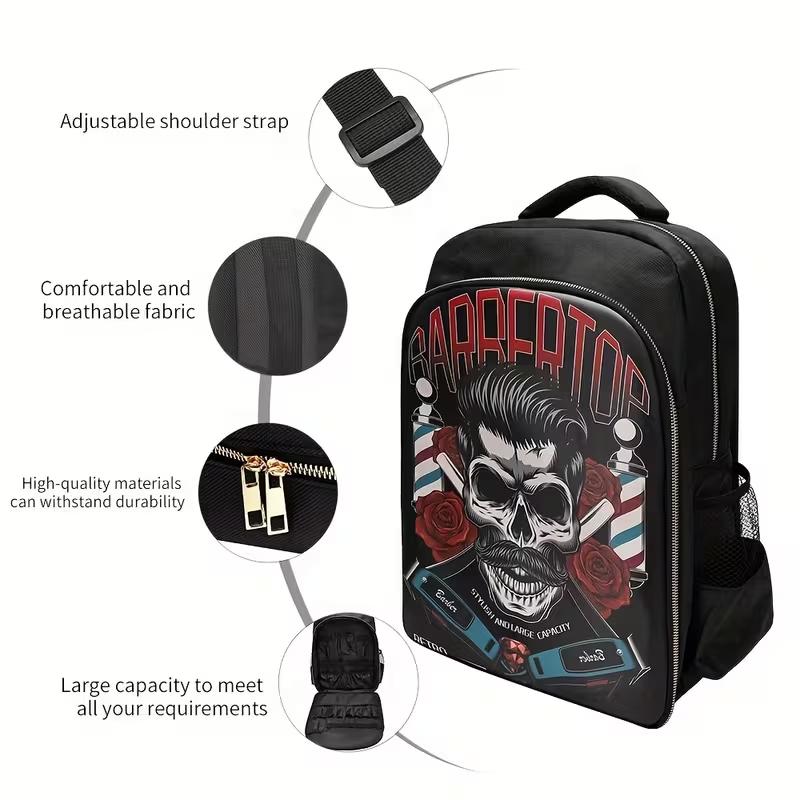 Large Capacity Hair Cutting Tool Kit, Beauty And Hairdressing Barber Storage Backpack, Portable And Foldable Makeup Bag For Travel