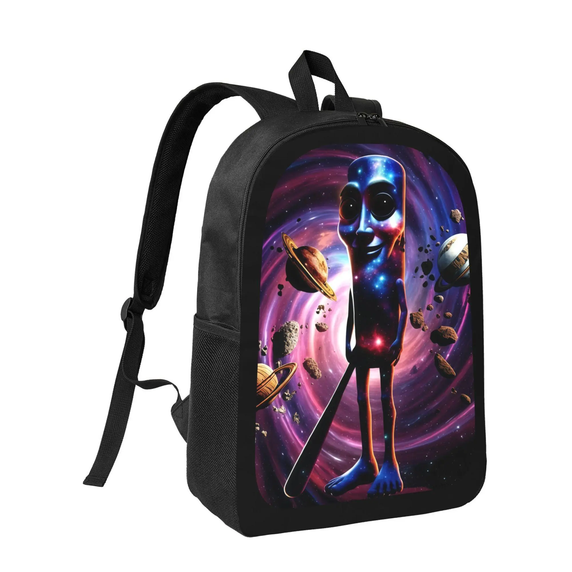 Tung Tung Tung Sahur Italian Brainrot Meme Print Backpack Polyester Large Capacity Lightweight Portable Casual Daypack For Daily School Travel Meme Fan Gift