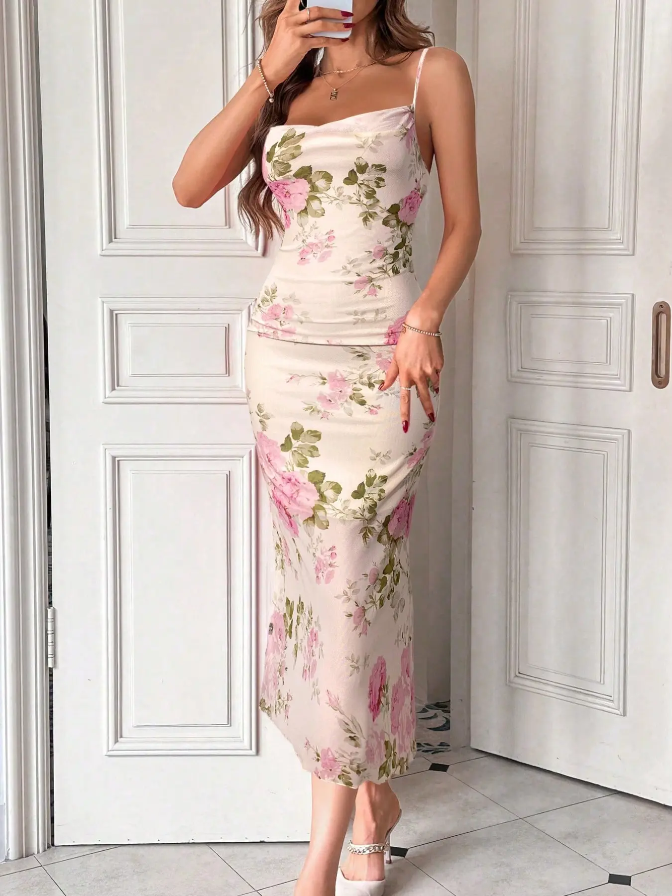 casual mermaid dress Fall Saving! HVOBTTY Women's Elegant Dress, Fall Dresses for Women, Women's Formal Cocktail Party Crew Neck Long Sleeve Oversized Waist Cinched Elegant Maxi Dark Blue, XXL truly eternally stylish flapper dresses would never go wrong. Mermaid V-Neck Lace Satin Casual
