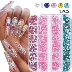 #Summervibes  12-Piece Colorful Flat Back Nail Art Stickers, DIY Nail Decorations, Elegant Nail Accessories, Perfect for Crafts, Notebooks, Shoes, Nails