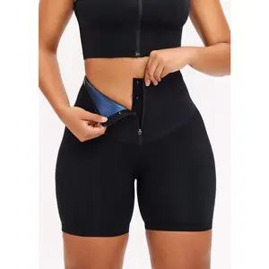 SaunaSculpt Zip Workout Shorts