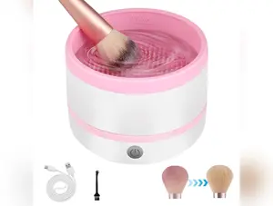 Viral Electric Makeup Brush Cleaner Machine, USB Makeup Brush Cleaning Tool for Makeup Brush Sets of Various Sizes, Eyeshadow Blush Brushes, Stylish Auto Spinner Cosmetic Silicone Compact Contour Daily Foundation Gift  Smooth