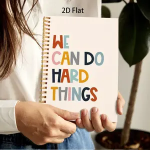 Empowering Feminist Quote Notebook, Yes Girl You Can Inspirational Diary, Hardcover Spiral Design for Office and School Use, Self Improvement Journal